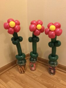 Red flower balloon