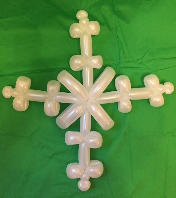Balloon snowflake.