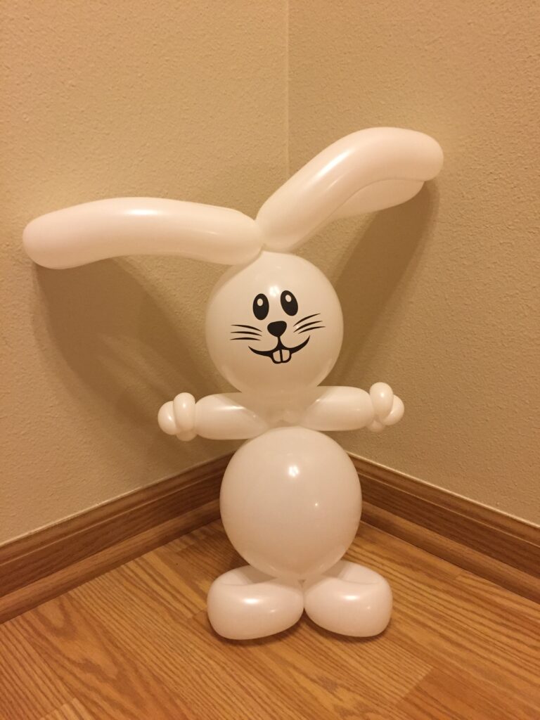 White balloon bunny.